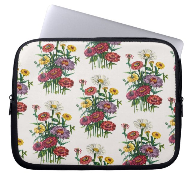 Blomkarneval Laptop Sleeve (Framsidan)