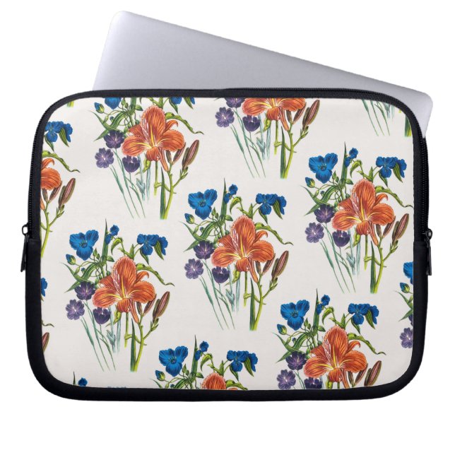 Blomkarneval Laptop Sleeve (Framsidan)