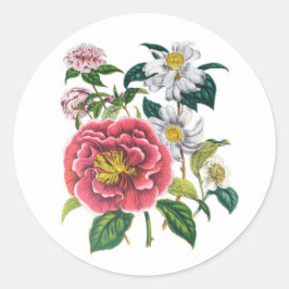 Blomkarneval Runt Klistermärke