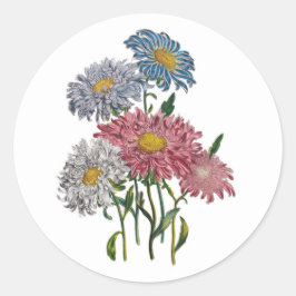 Blomkarneval Runt Klistermärke