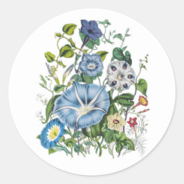 Blomkarneval Runt Klistermärke
