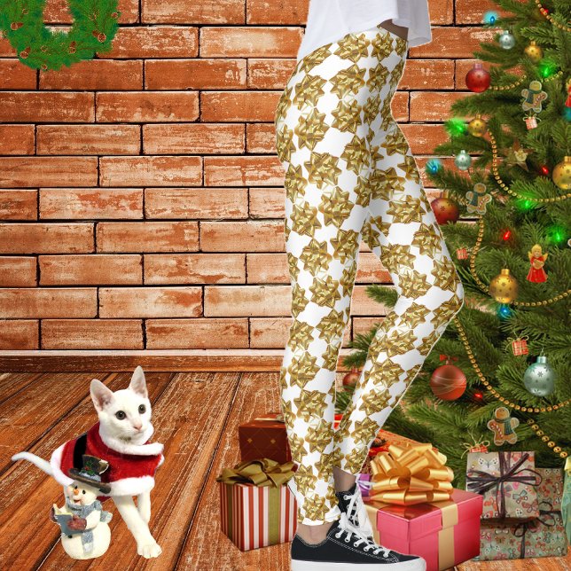 Blomkassa - Guld Bow Leggings (Skapare uppladdad)