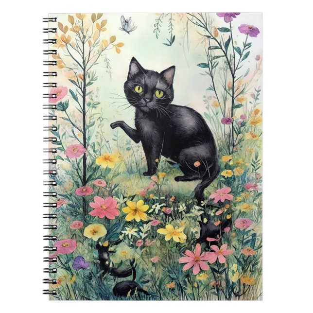 Blomkattfantasi, skog 3 anteckningsbok (Framsidan)