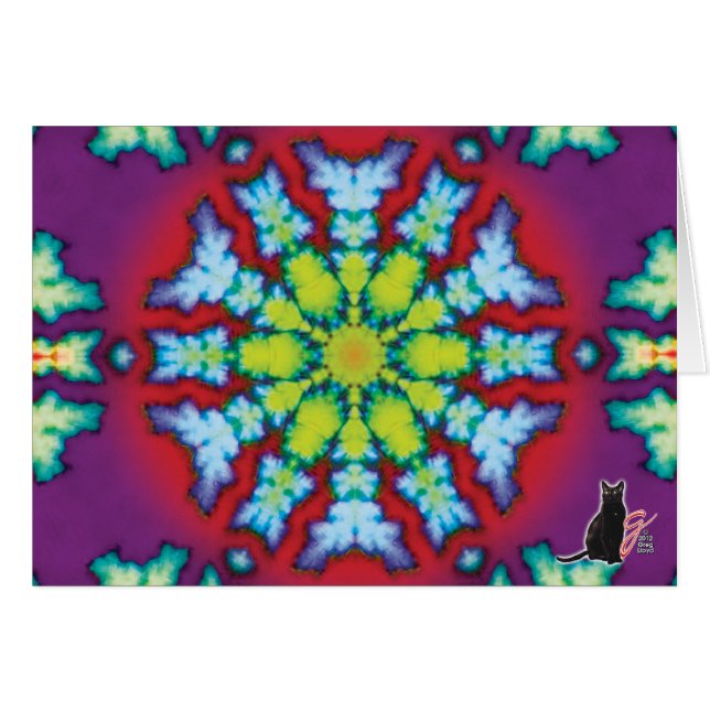 BlomKC-Kaleidoscope Hälsningskort (Framsidan Horizontal)