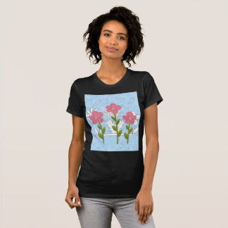Blomkjorta med teckning t shirt