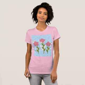 Blomkjorta med teckning t shirt