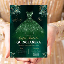 Blomklädd smaragdgrön klänning födelsedag Quincean