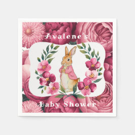 Blomklistrafönstret Äventyr Girl Baby Shower Pappersservett
