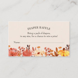 Blomklistret Raffle-insättningskort för blomma Visitkort