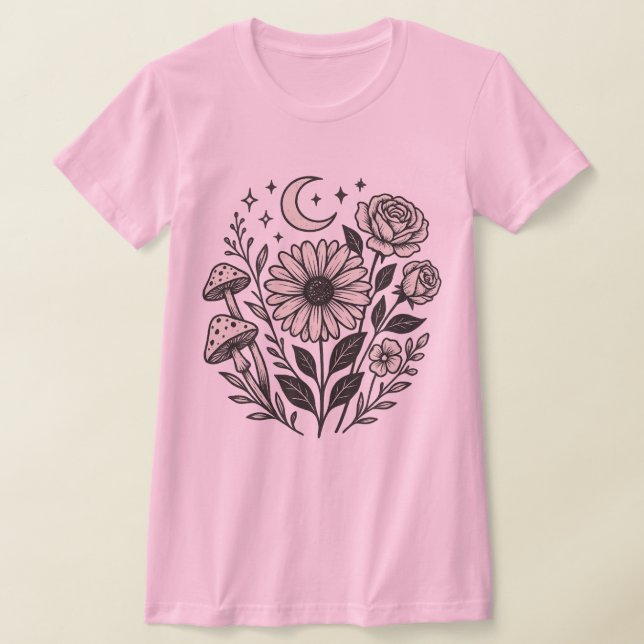 Blomkluster Kvinnor Bella+Canvas Slim Fit T-Shirt (Laydown)