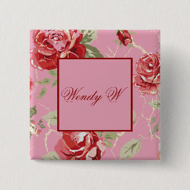 Blomknapp för Cherry blommar röd ros Knapp