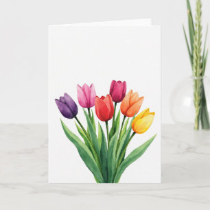 Blomknoppar Akvarell Konstkort Kort