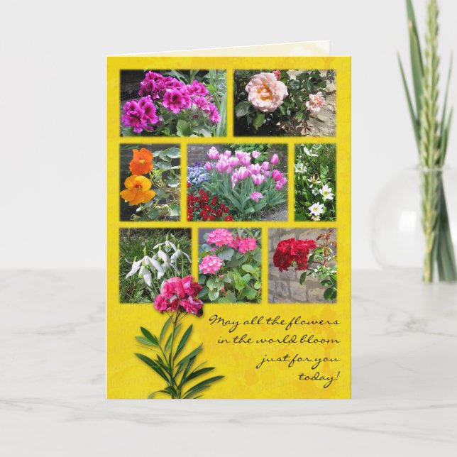 Blomkollage Kort (Framsida)
