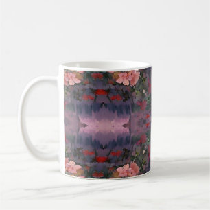 Blomkolonner paviljong rosa och ros kaffemugg