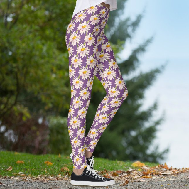 Blomkonst i daisy mönster leggings (Skapare uppladdad)