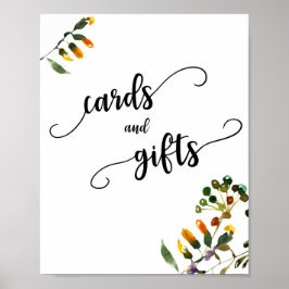 Blomkort och presentkort poster