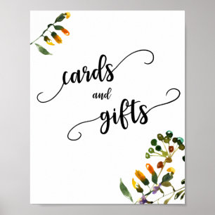 Blomkort och presentkort poster