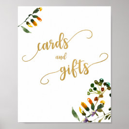 Blomkort och presentkort poster