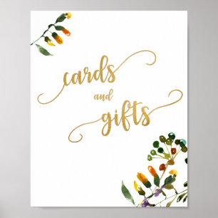 Blomkort och presentkort poster