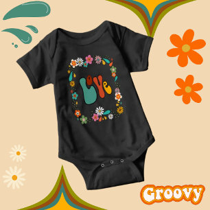 Blomkraften Ebony Groovy Baby KÄRLEK 70 är inspire T Shirt