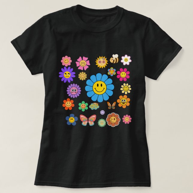 Blomkraftfullare kvinnor t shirt (Design framsida)