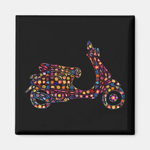 Blomkraftig Motorcykel Motorcykel Magnet