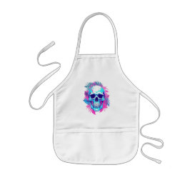 Blomkrani i Vaporwave-stil Barnförkläde