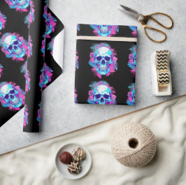 Blomkrani i Vaporwave-stil Presentpapper