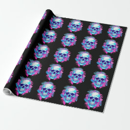 Blomkrani i Vaporwave-stil Presentpapper