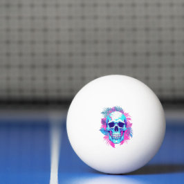 Blomkrani vapowave-stil pingisboll