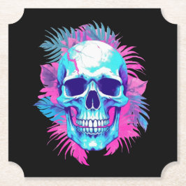 Blomkranskalle i Vaporwave-stil Underlägg Papper