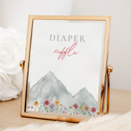 Blomkrets av jodblomma - raffle-skylt