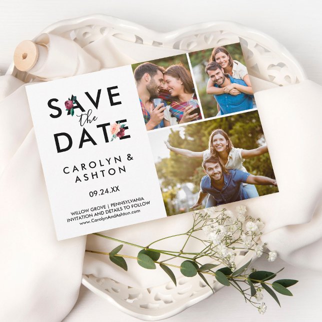 Blomkrets Maron 3 Foto Spara datumkort Datumet (Skapare uppladdad)