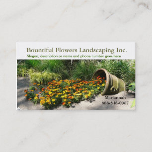 Blomkruka som spiller blommor Landscaper eller Visitkort