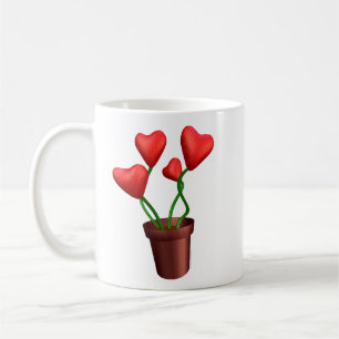 Blomkrukahjärtor Kaffemugg
