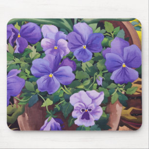 Blomkrukar med Pansies 2007 Musmatta