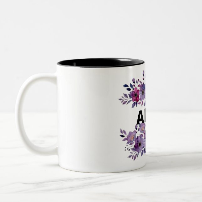 BLOMKRUKKA FÖR KAFFE/TE Två-Tonad MUGG (Vänster)