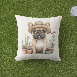 blomkrukor för fransk Bulldog Kudde