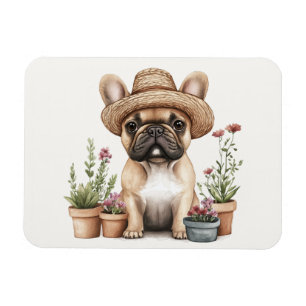 blomkrukor för fransk Bulldog Magnet
