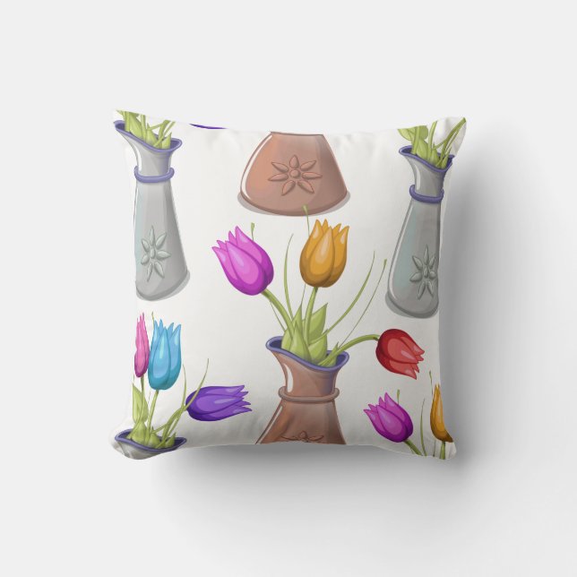 Blomkruksmönster Kudde (Framsida)
