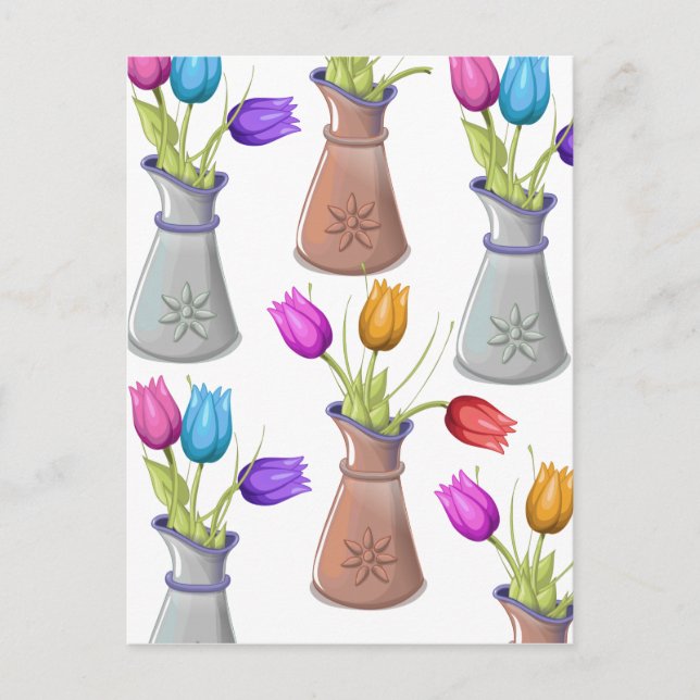 Blomkruksmönster Vykort (Framsida)