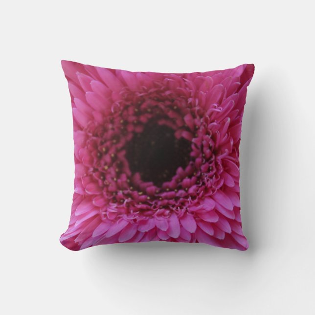 Blomkudde av shock rosa kudde (Framsida)