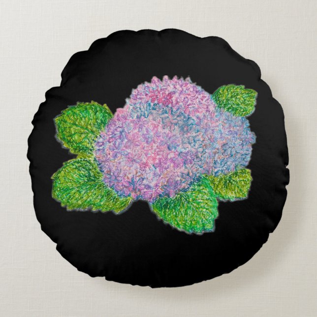 Blomkudde Rund Kudde (Framsidan)