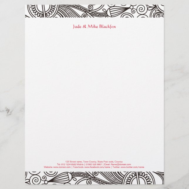 Blomkullsäsong - Greetings Products Brevhuvud (Framsida)