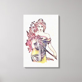 Blomkvinna Canvastryck