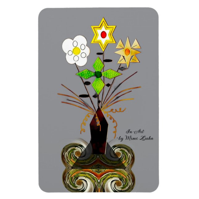 "Blomleverans" (4 x 6 flexibel) Magnet (Vertikal)