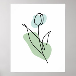 Blomlinjekonst Poster