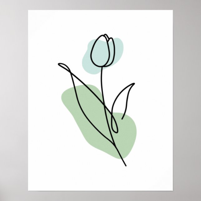 Blomlinjekonst Poster (Framsidan)