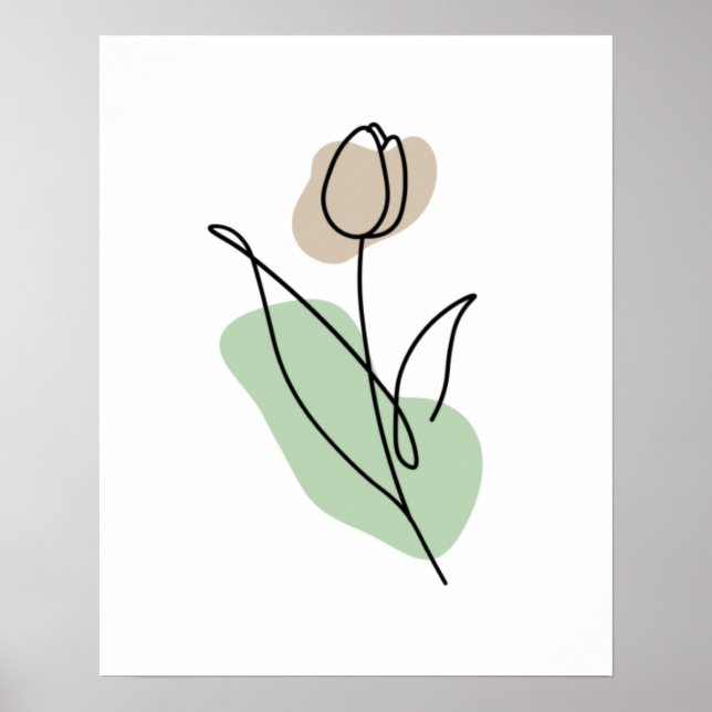 Blomlinjekonst Poster (Framsidan)