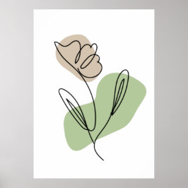 Blomlinjekonst Poster
